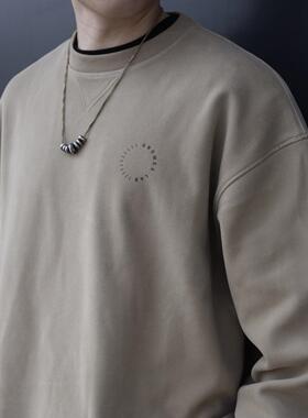 Gnomes lab 24AW 防风摇粒绒细腻亲肤纯色圆领印花卫衣