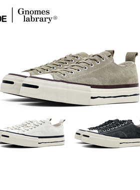 Gnomes lab x TCMADE联名翻牛毛皮低帮开口笑帆布硫化鞋 厚底增高