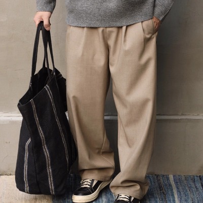 Gnomes lab 25AW 【过冬神裤】羊毛混纺加绒亲肤保暖通勤抽绳长裤