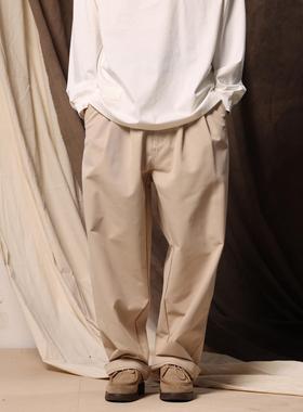 Gnomes lab 24AW 进口抗皱聚酯纤维双层织法抗皱肉感纯色休闲长裤