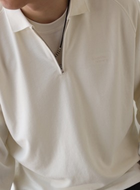 Gnomes lab 25AW 特织肌理混纺毛巾面料拉链半拉链Polo牛角袖长袖