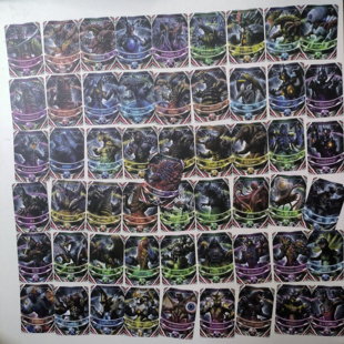 奥特文怪兽卡片55张 魔王兽 五帝王火焰哥尔赞 雷丘巴斯 超戈布