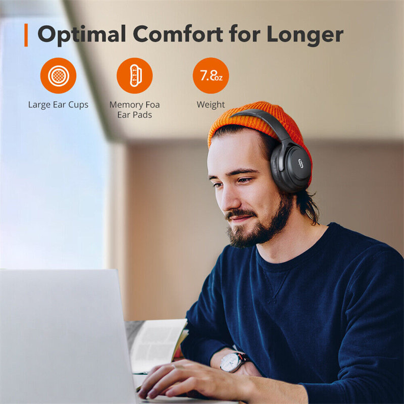 40小时超长续航高通aptx解码芯片anc主动降噪头戴式蓝牙耳机bh085