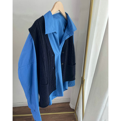 ZY2536羊毛口袋麻花马甲