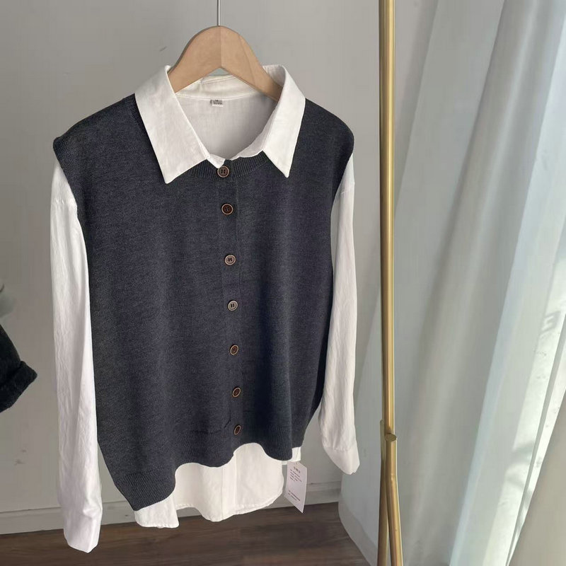 宠粉福利 60支细羊毛元宝针针织马甲 背心女2026早春