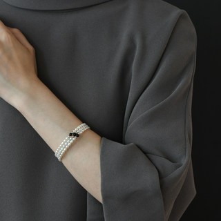 L.Bardeen原创设计天然淡水米珠玛瑙925银手镯手链女高级小众手饰