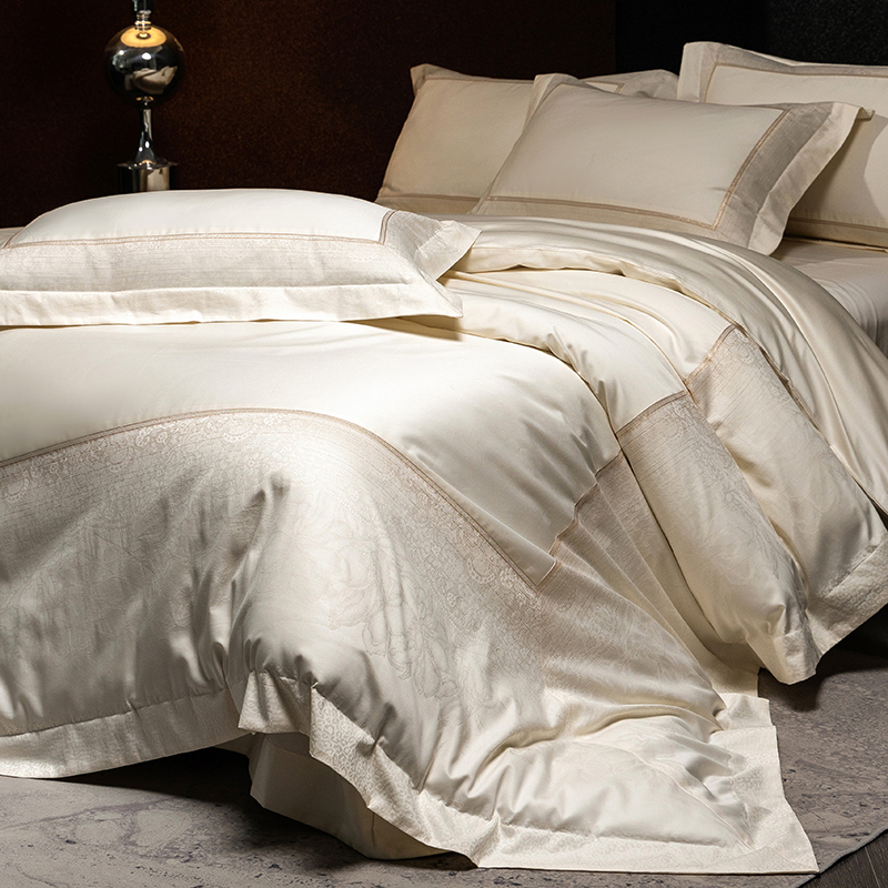 轻奢高端长绒棉色织提花四件套