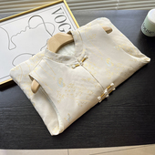 新中式 国风马甲女立领盘扣背心显瘦叠穿加厚保暖轻奢时尚 轻奢上衣