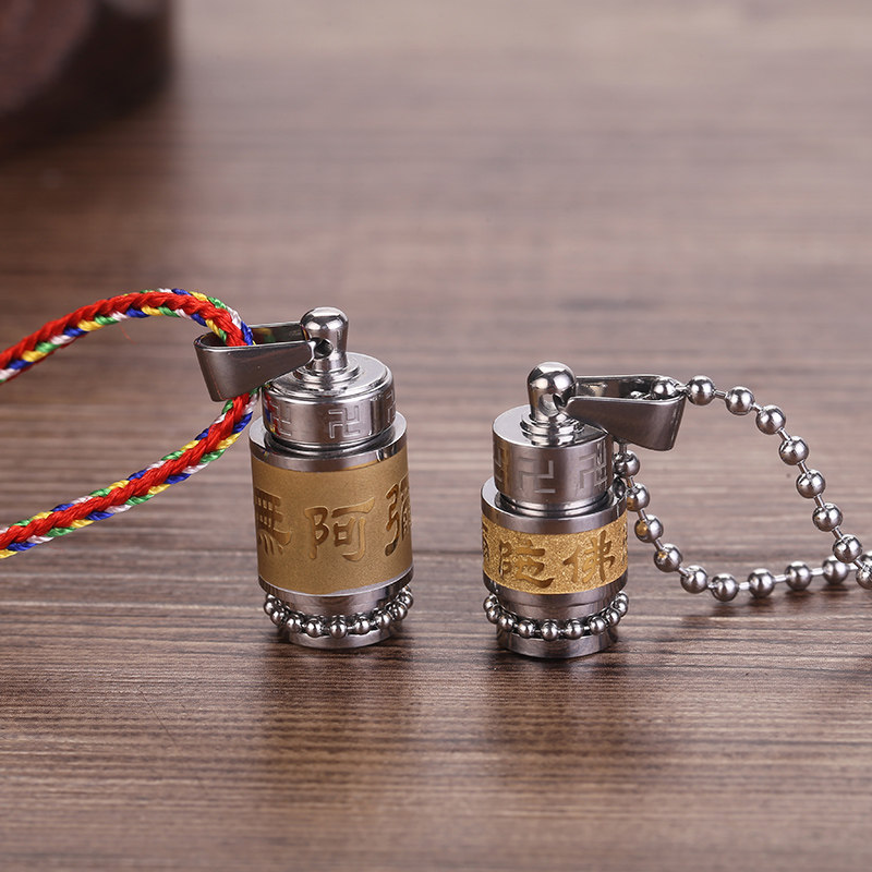 结缘钛钢吊坠楞严咒项链六字情侣民族风挂件饰品