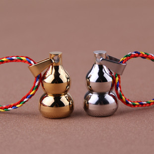 结缘葫芦楞严咒挂件护身符情侣吊坠平安符钛钢男女民族风饰品项链