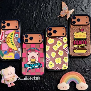 适用于苹果iPhone17promax适用于苹果16promax case联名黑边防撞透明新款 15pro14防摔手机壳可爱防摔 代购 正品