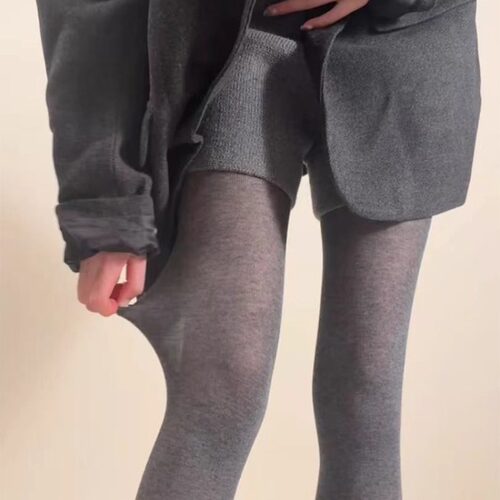 打底袜灰色微透连裤袜女款秋冬季显瘦外穿高级感质格雷系打1009k