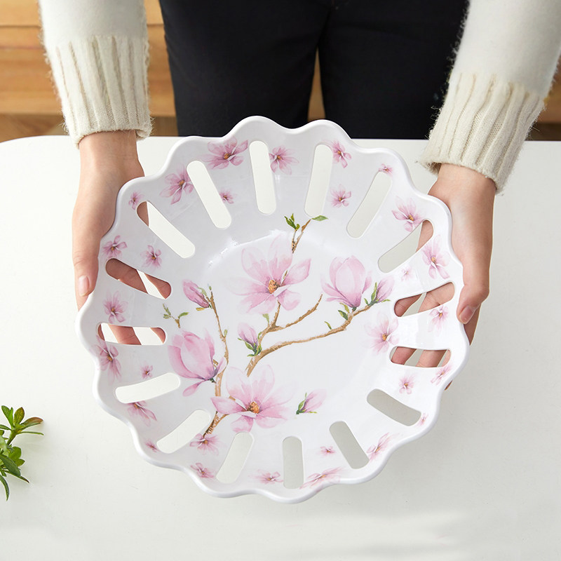 新运隆 欧式水果盘客厅创意家用现代茶几塑料瓜果盘镂空水果篮子,餐饮具,果盆/果盘/果篮,淘宝优惠券,粉丝福利购,淘宝优惠卷