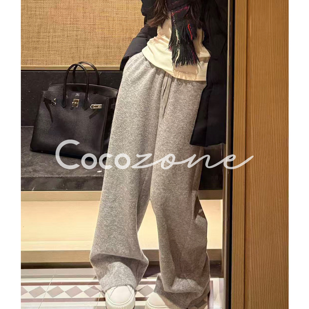 COCOZONE刘一一早秋直筒休闲裤