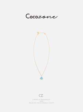 COCO ZONE 时尚轻奢扇形百搭气质项链CD2A0406