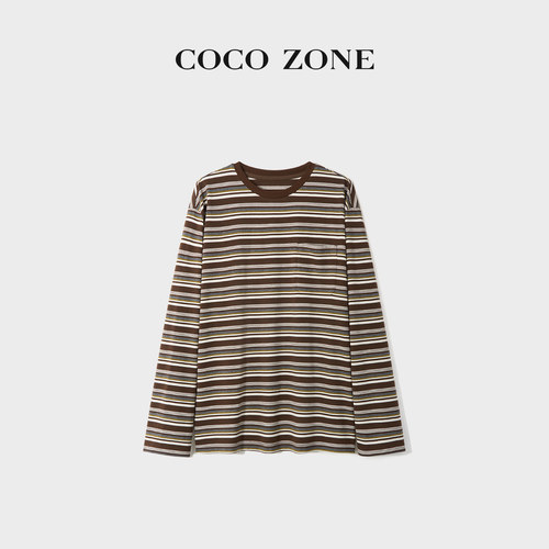 COCOZONE刘一一撞色长袖T恤