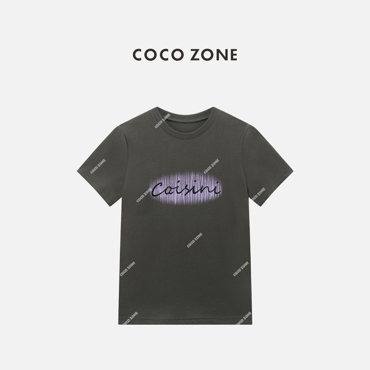 COCO ZONE 刘一一 2026夏季款时尚字母短袖T恤百搭圆领休闲上衣女