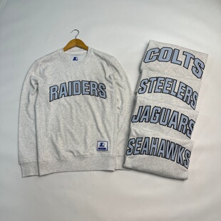 2025年新品 原单S星版美国橄榄球薄款毛圈圆领卫衣 万针刺绣LOGO