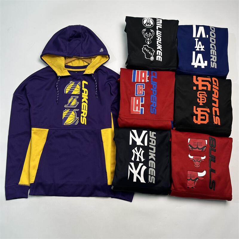 美国棒球篮球青年连帽立体印花