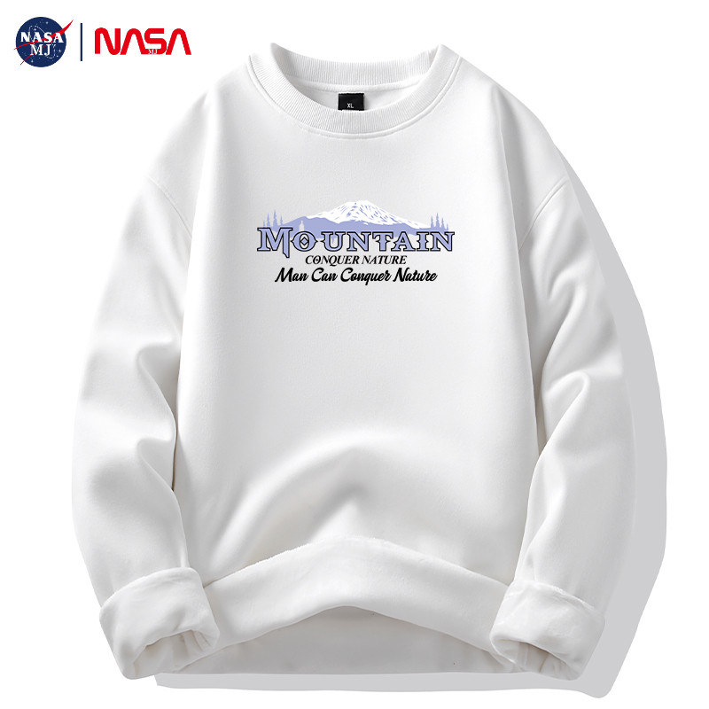 NASA潮流纯棉大码圆领加绒卫衣