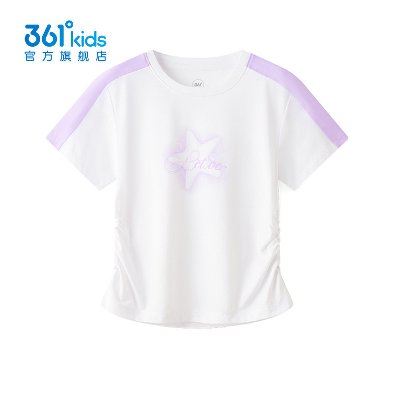 361童装女童短袖T恤针织衫速干透气2026夏季新款弹性儿童上衣