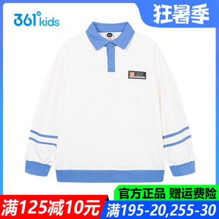 男童长袖 春秋季 361童装 POLO衫 K52411204 新款 棉质青少年立领运动装