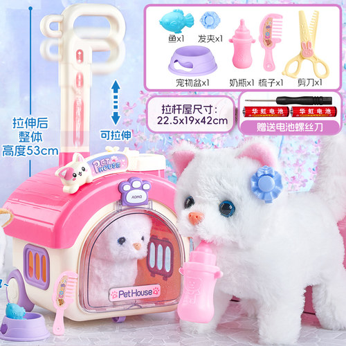 儿童电动毛绒玩具玩偶萌宠拉杆屋