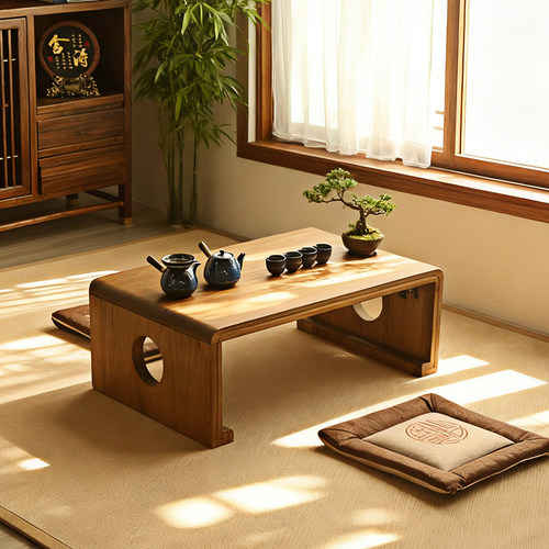 可折叠日式实木榻榻米飘窗小茶几
