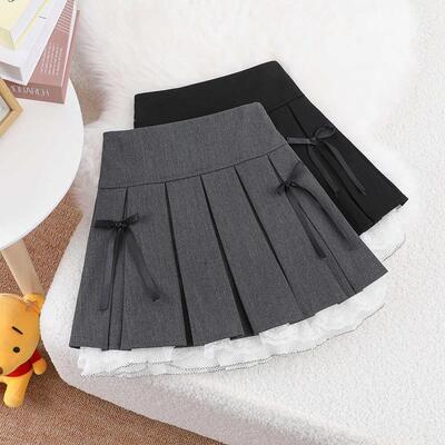 布袋谷半身裙百褶裙西装甜美可爱