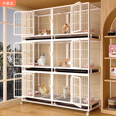 繁育猫笼子宠物店猫咪三层繁殖笼狗笼子寄养笼大型养殖笼双层鸽笼