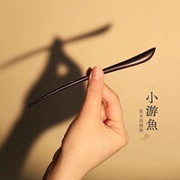 追师新中式发簪古风女盘发簪子黑檀木簪中国风汉服发钗日常通勤