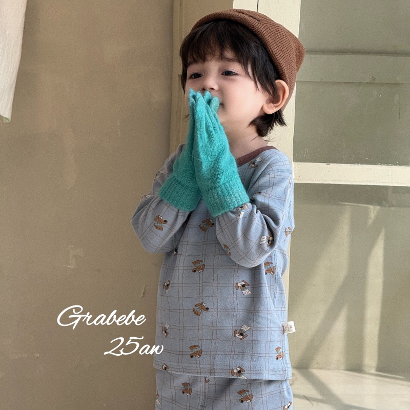 儿童睡衣纯棉男女童宝宝秋衣秋裤保暖内衣套装加厚无骨家居服男孩