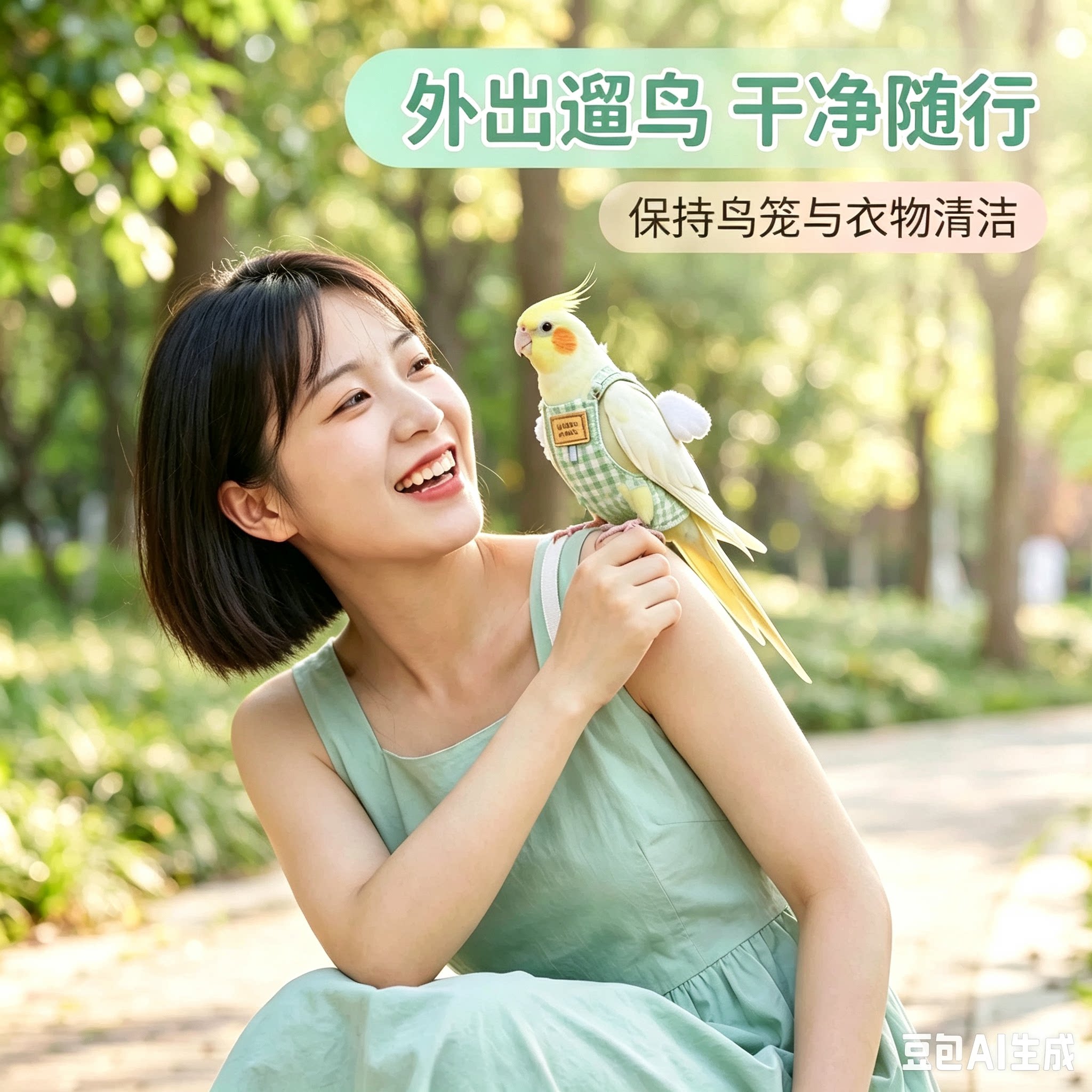 鹦鹉立体飞行服屎兜尿不湿