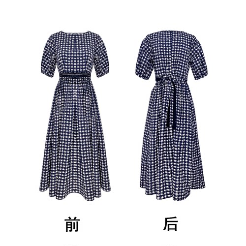 裙长115左右【晓雯xOCT夏季收官之战】MX6023 棉府绸高奢连衣裙