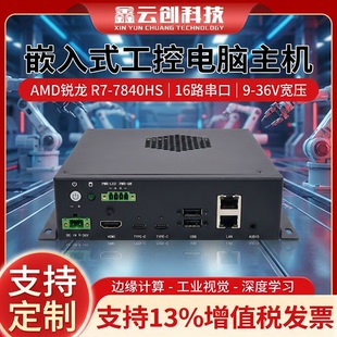 鑫云创AMD7840HS迷你电脑多串口RS232高性能边缘计算嵌入式小主机