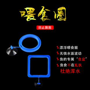 鱼粮投喂圈小型鱼儿喂食圈 鱼儿鱼食投食圈 水族箱漂浮喂食圈