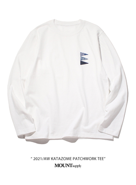 MOUNTsupply重磅3周年纪念高品质拼贴布圆领长袖袖visvim日系卫衣