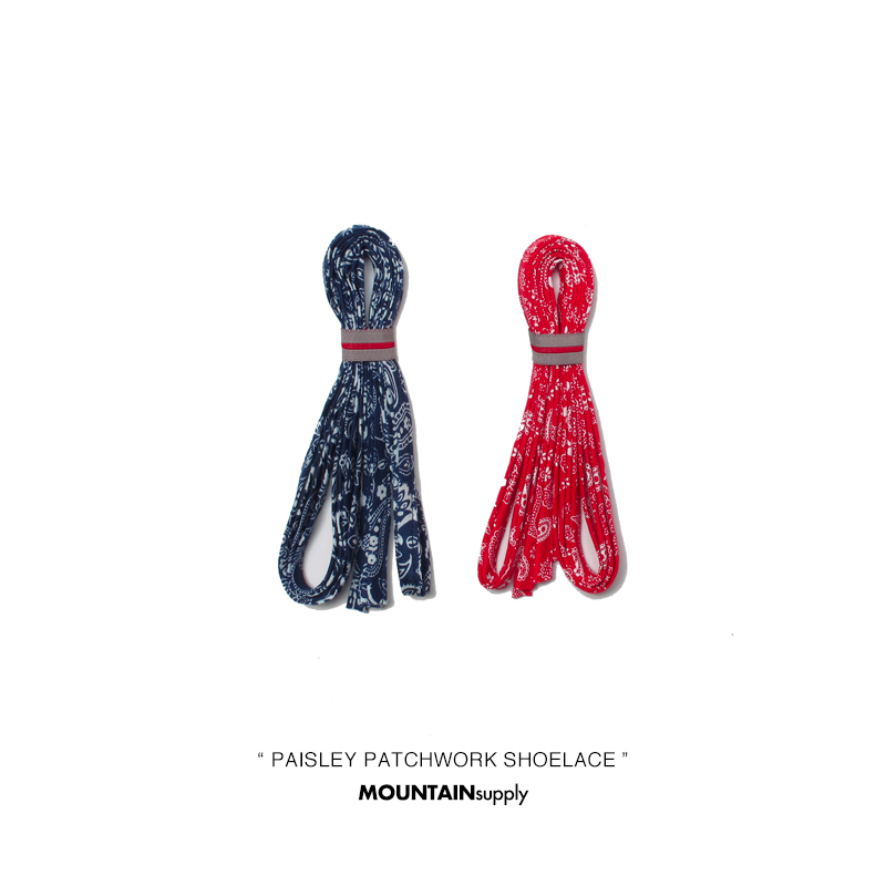 鞋带1970s蓝染拼接古布redwing