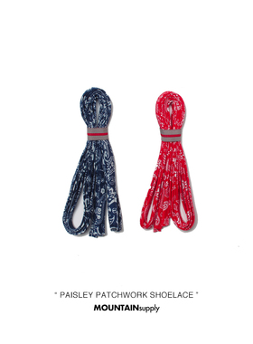 MOUNTsupply腰果花1970S蓝染拼接古布simple union鞋带REDWING