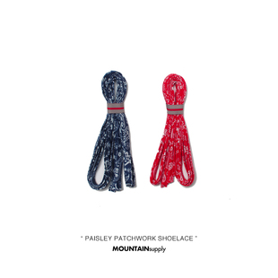 MOUNTsupply腰果花1970S蓝染拼接古布simple union鞋带REDWING