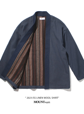 【清仓价/不退换】苎麻蓝染羊毛道袍外套夹克SOULIVE VISVIM