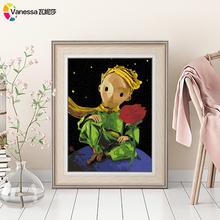 瓦妮莎数字油彩画diy儿童油画手工填色卡通动漫手绘装饰画 小王子