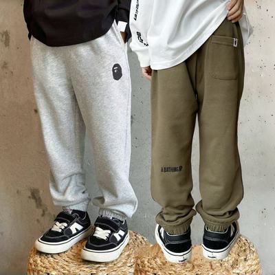 纯色百搭长裤纯棉男童裤子帅气