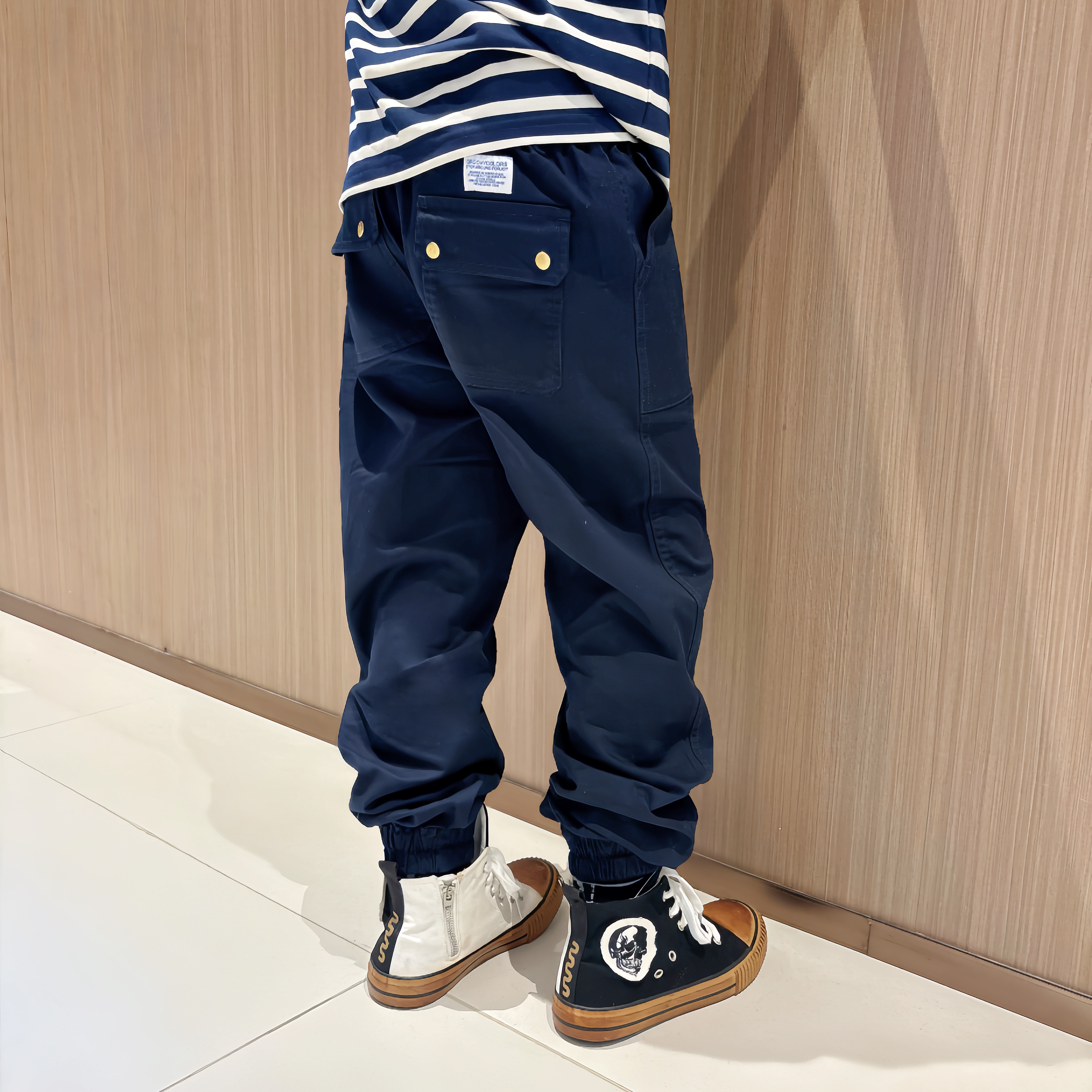 全棉梭织工装裤 26春款休闲微弹男童百搭好版型束脚长裤上学儿童