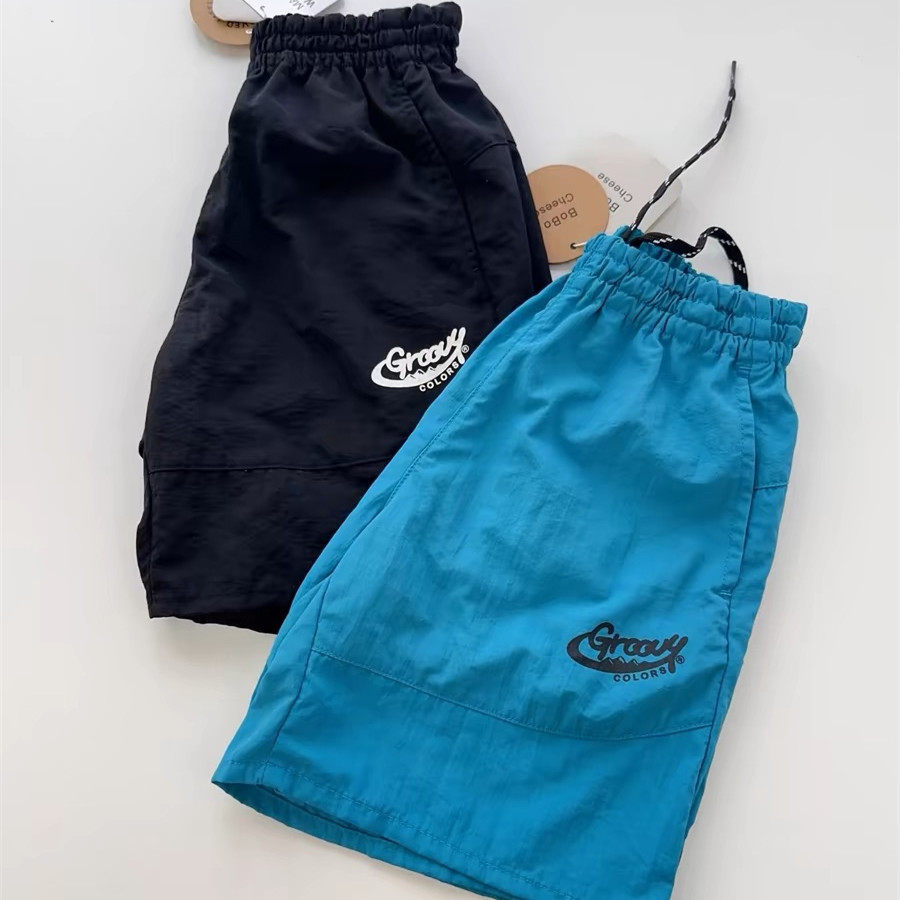 男女童户外速干短裤夏季日系中大童超薄运动裤五分裤多巴胺舒适潮