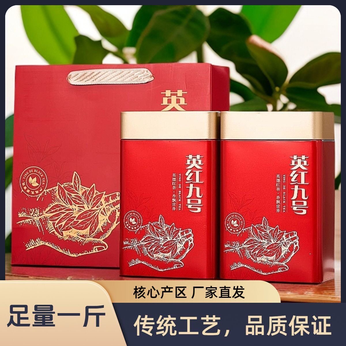 广东英德红茶英红九号浓香型茶叶正宗英红9号红茶罐装口粮茶