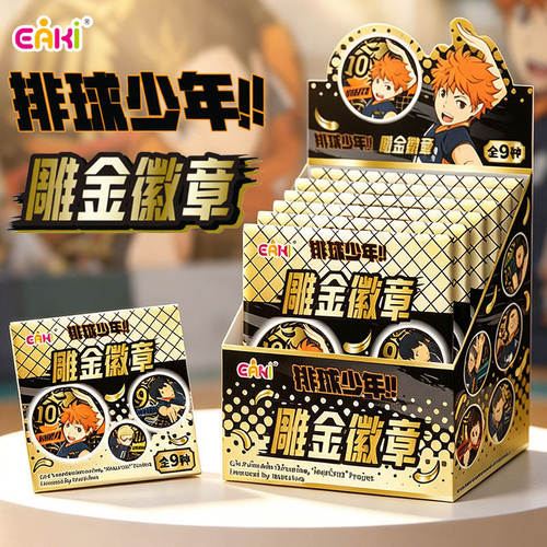 EAKI排球少年雕金徽章盲盒吧唧