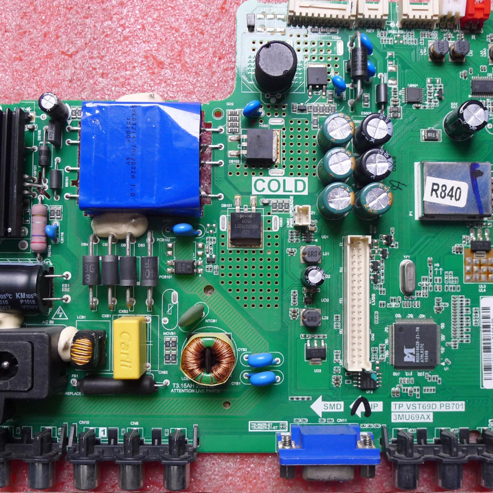 松下电视机主板TP.VST69D.PB701