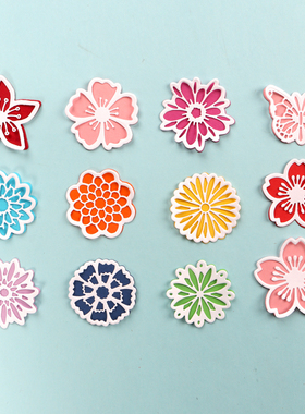 切割模板DIY刀模cutting die滚花机纸艺机镂空小花朵组合手工制作