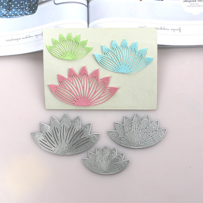 切割模板DIY刀模cutting die滚花机纸艺机莲花图案DIY手工制作